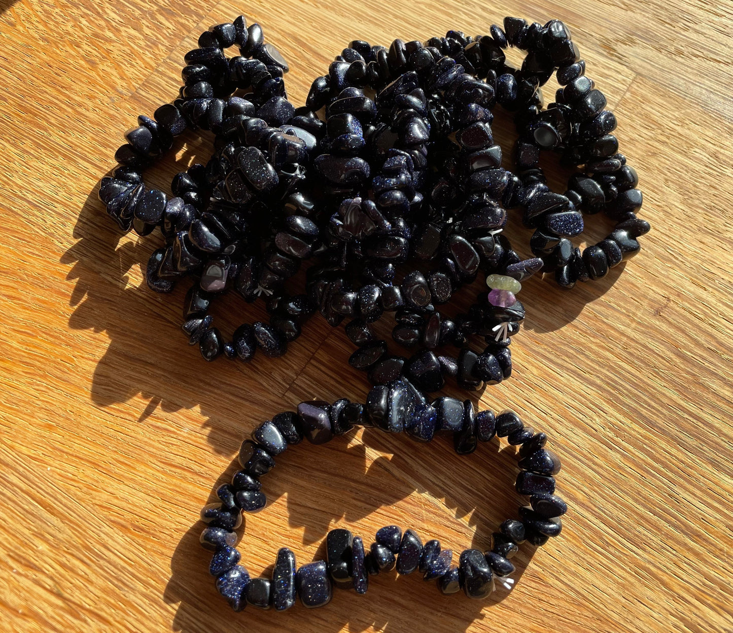 Blue goldstone bracelet