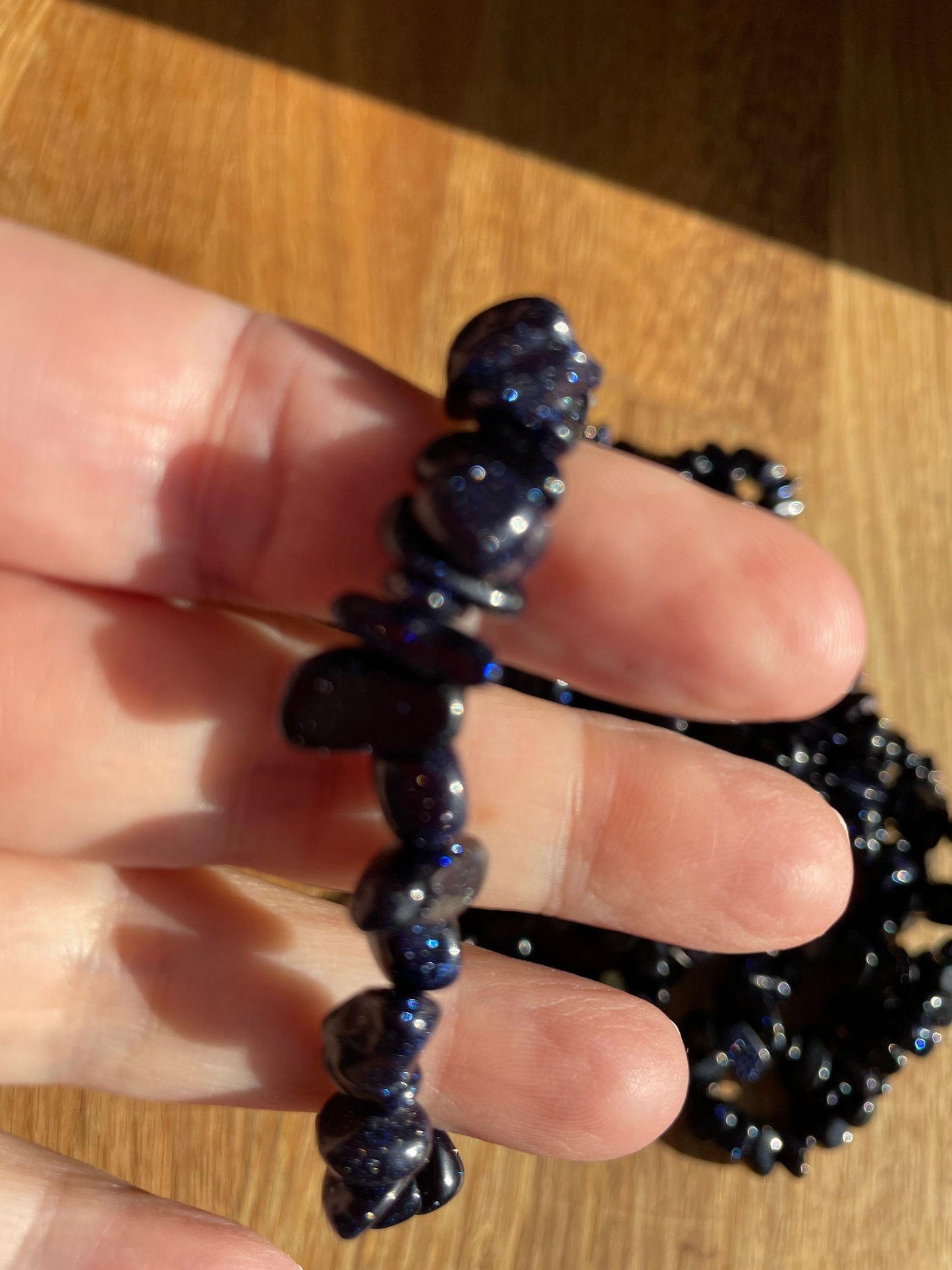 Blue goldstone bracelet