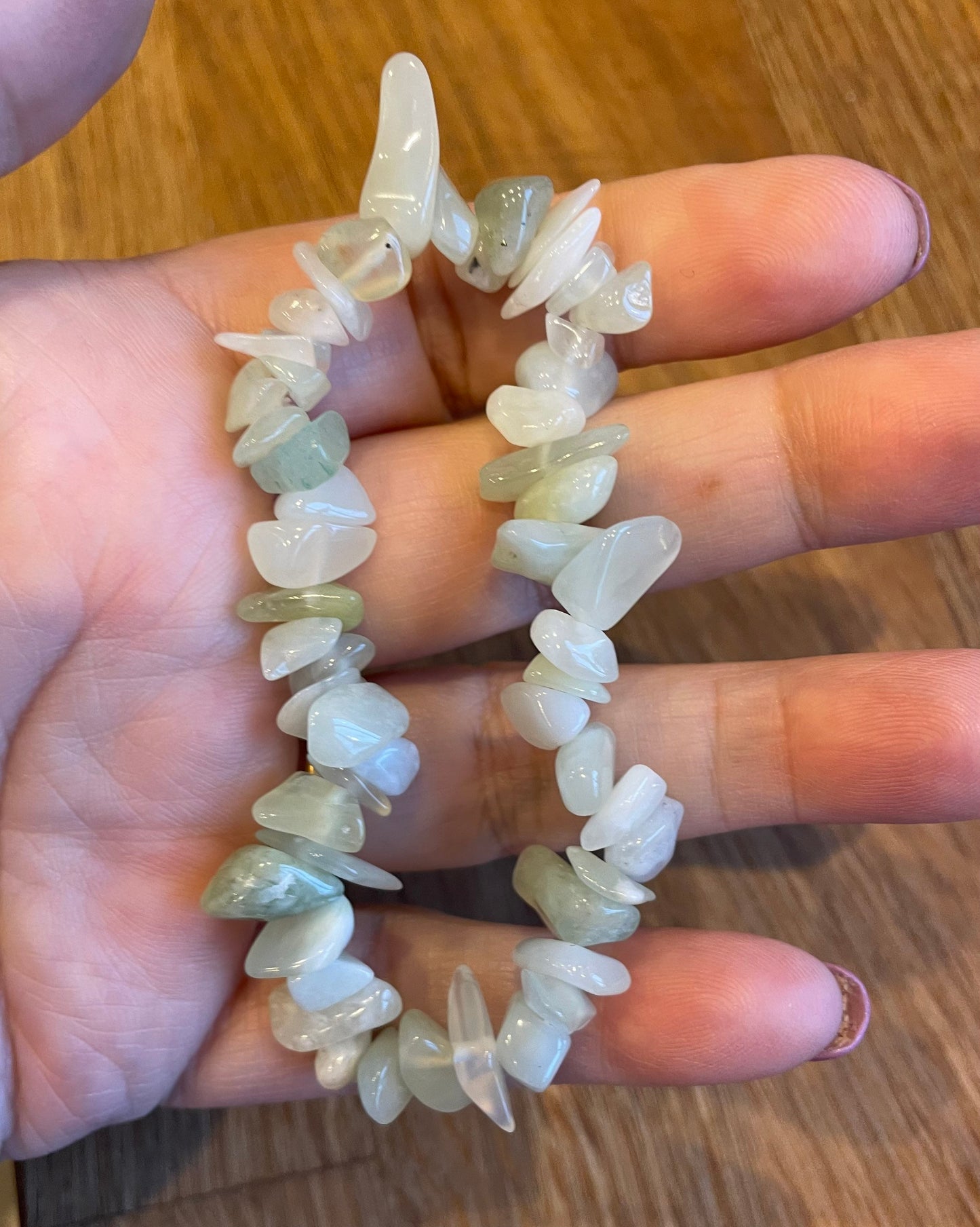 New jade chip bracelet