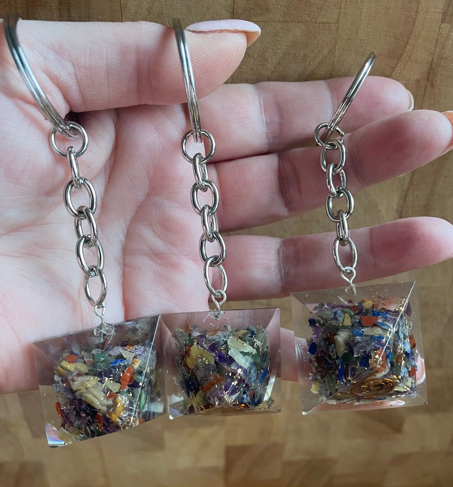 Mini orgonite keyring