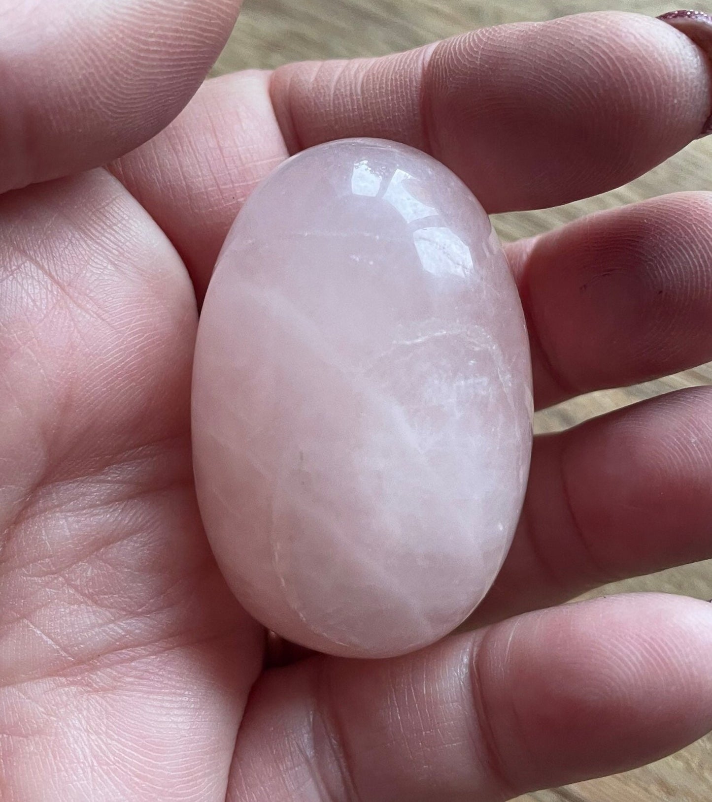 Rose quartz egg