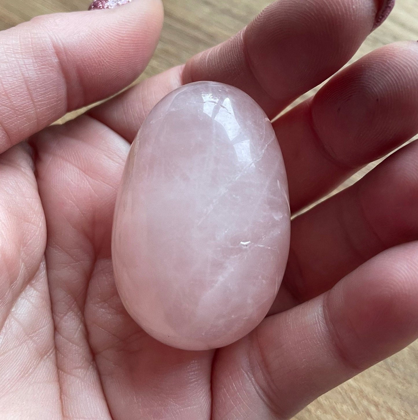 Rose quartz egg