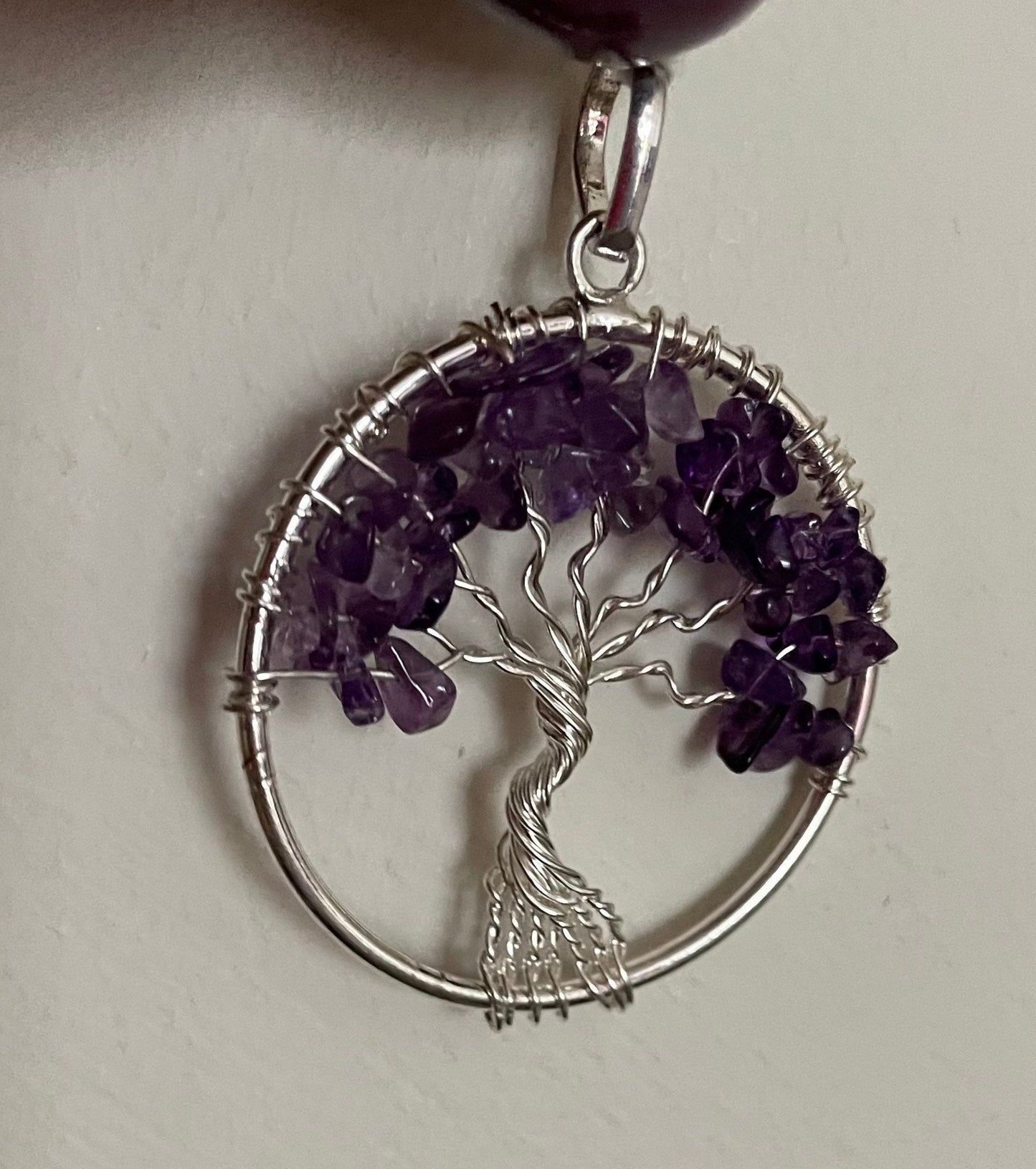 Tree of life gemstone pendant