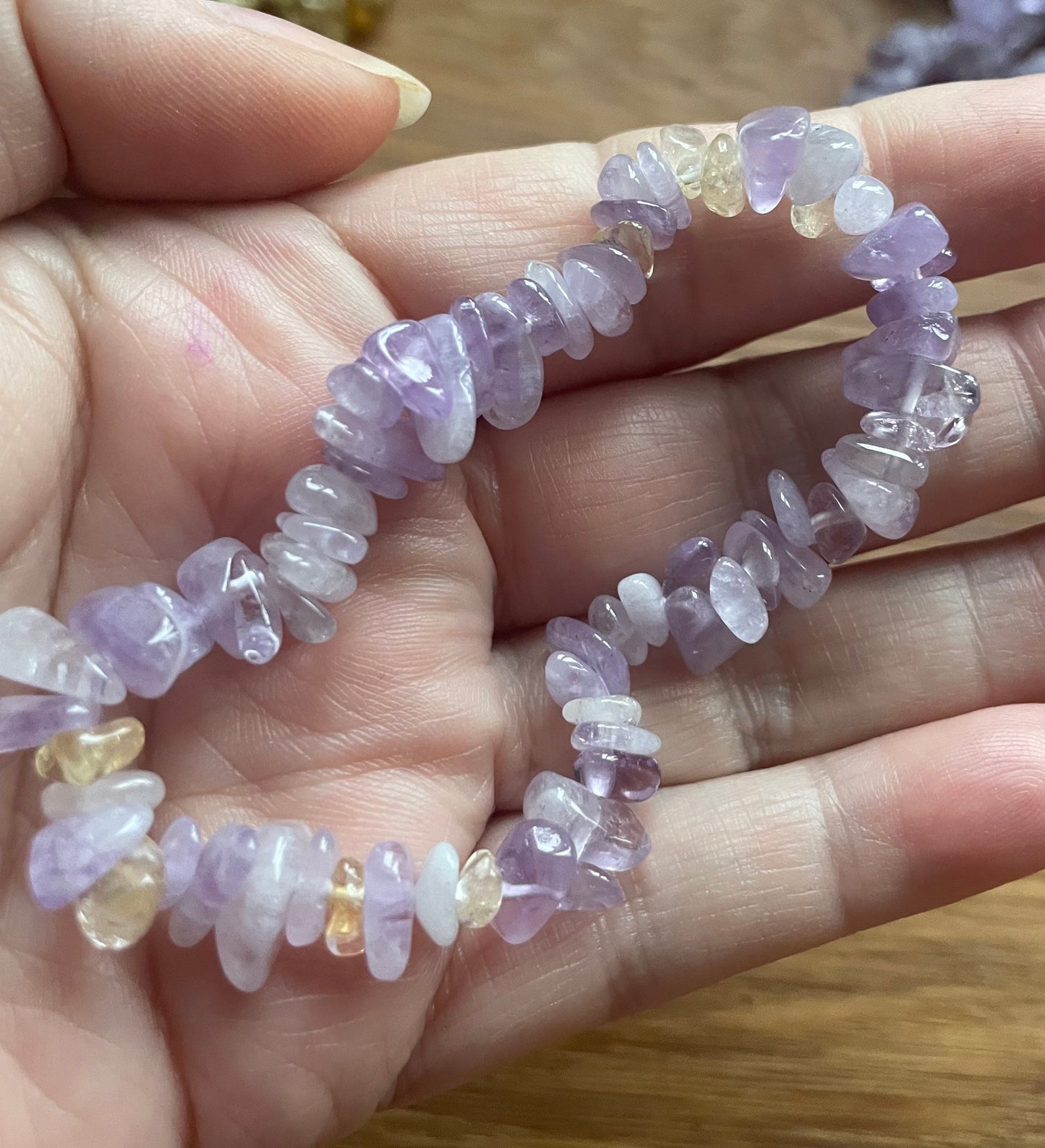 Ametrine chip bracelet