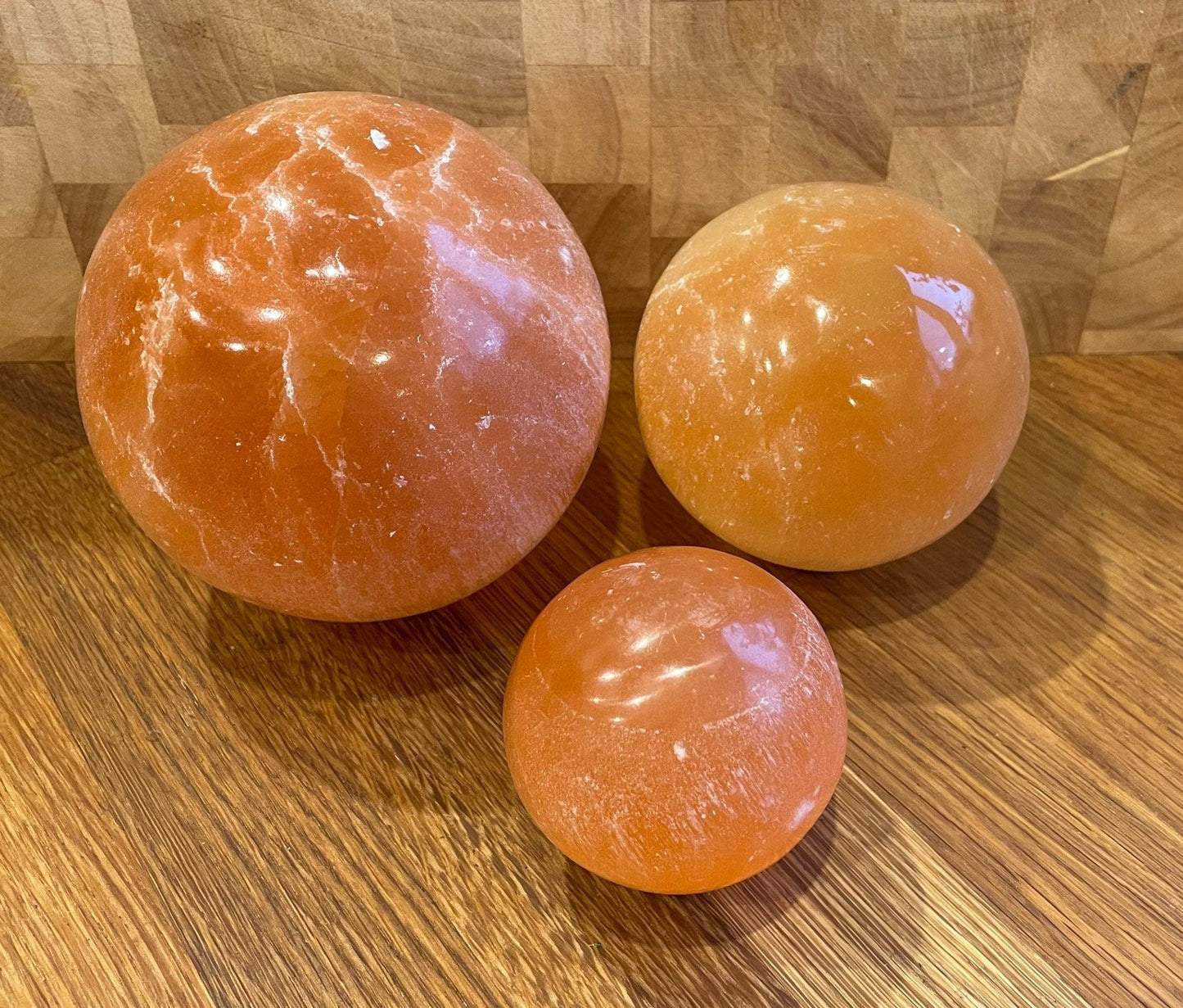 Red selenite sphere