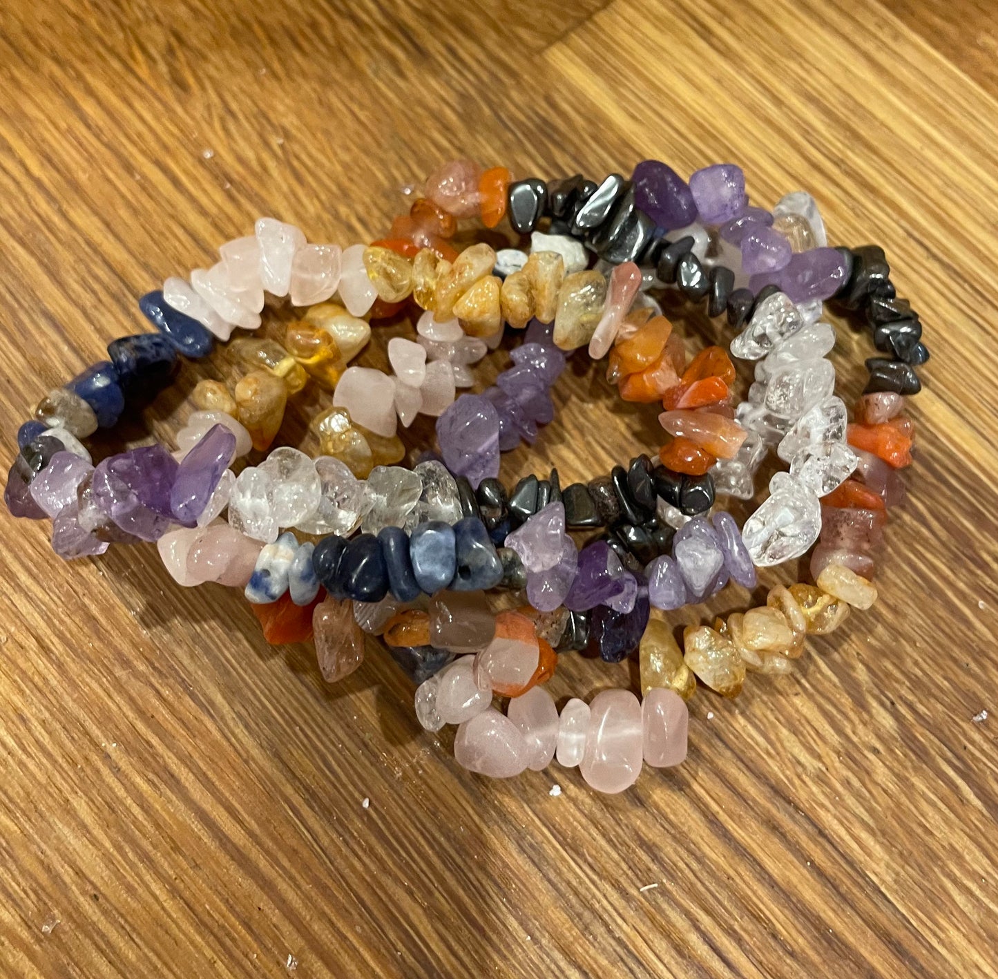 Chakra mix chip bracelet