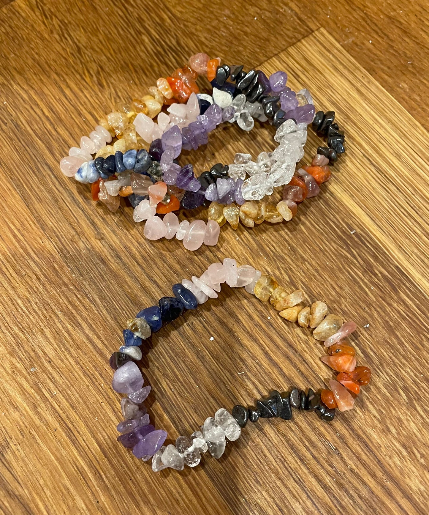 Chakra mix chip bracelet