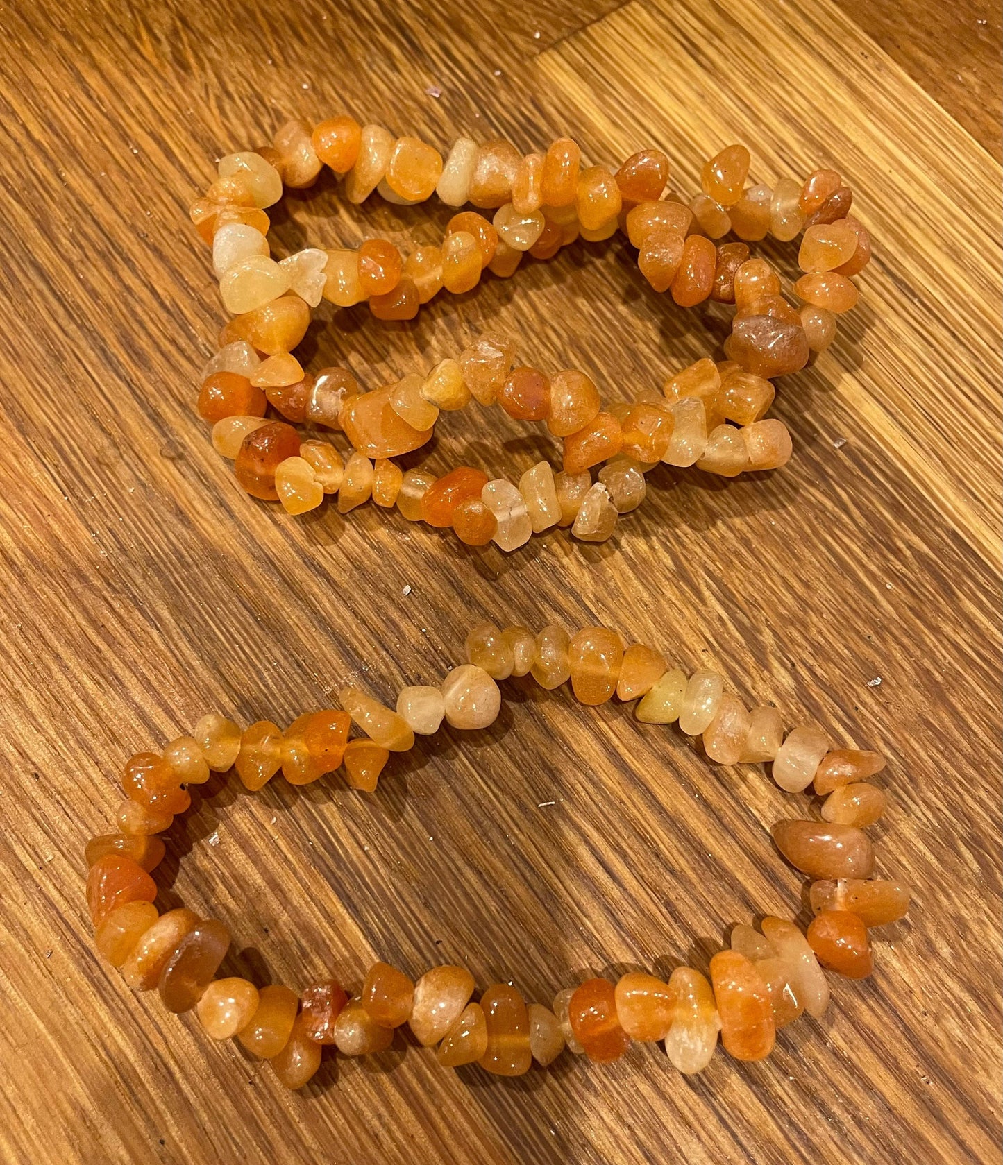 Red aventurine chip bracelet