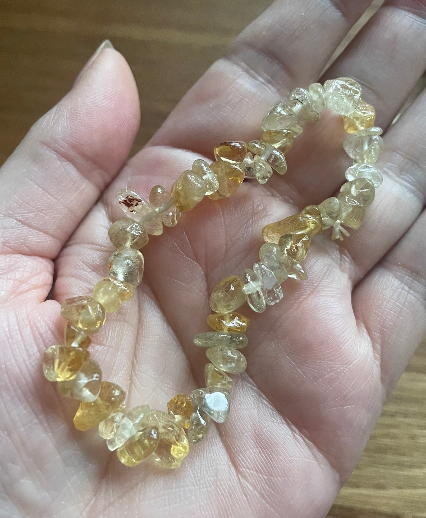 Citrine chip bracelet