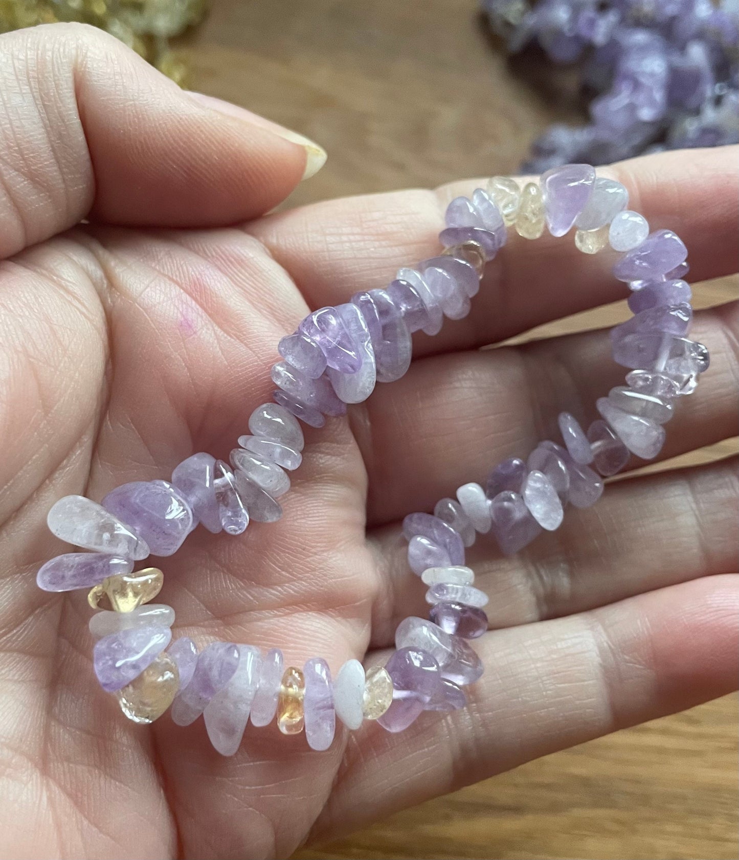 Ametrine chip bracelet