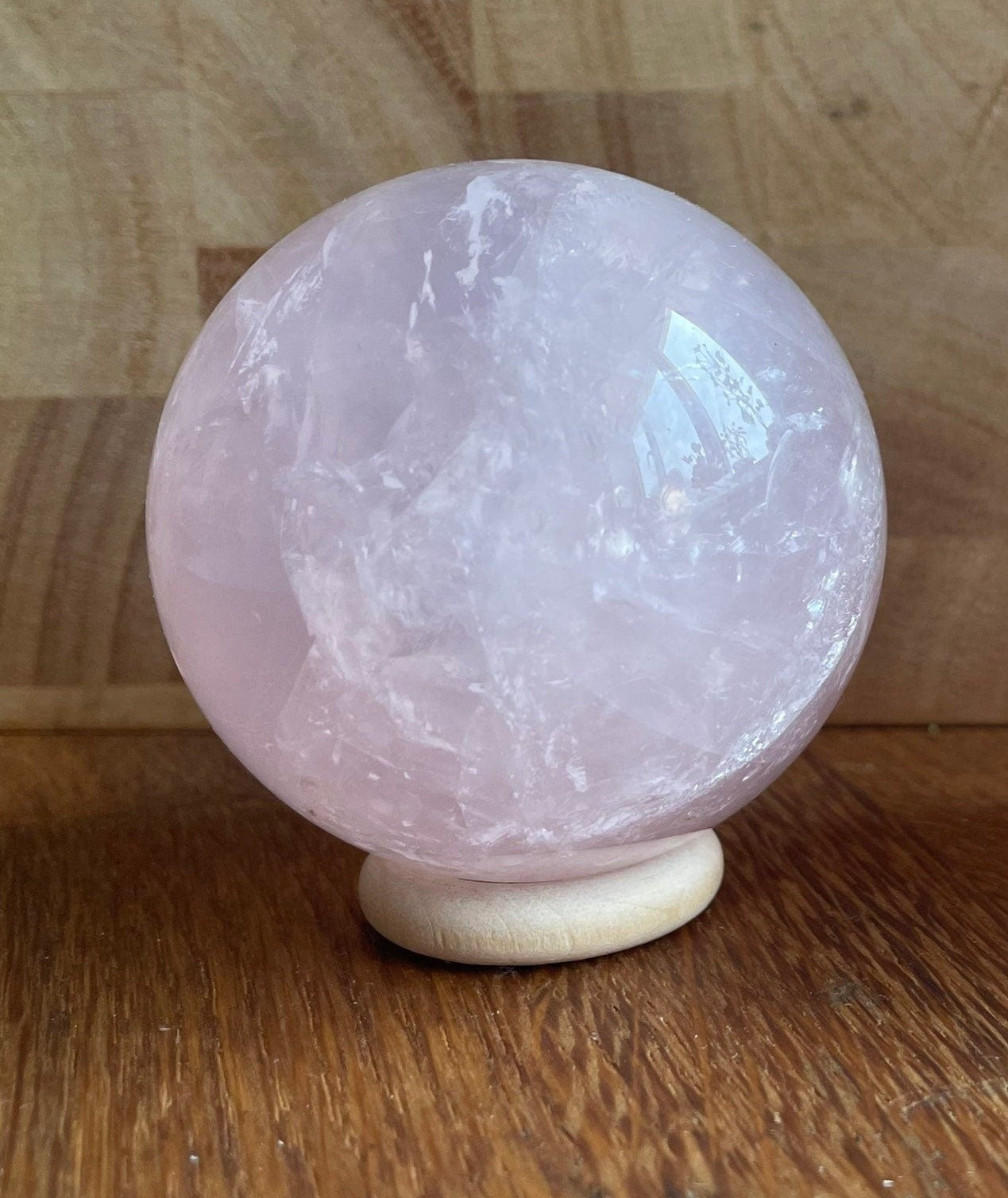 Rose quartz sphere