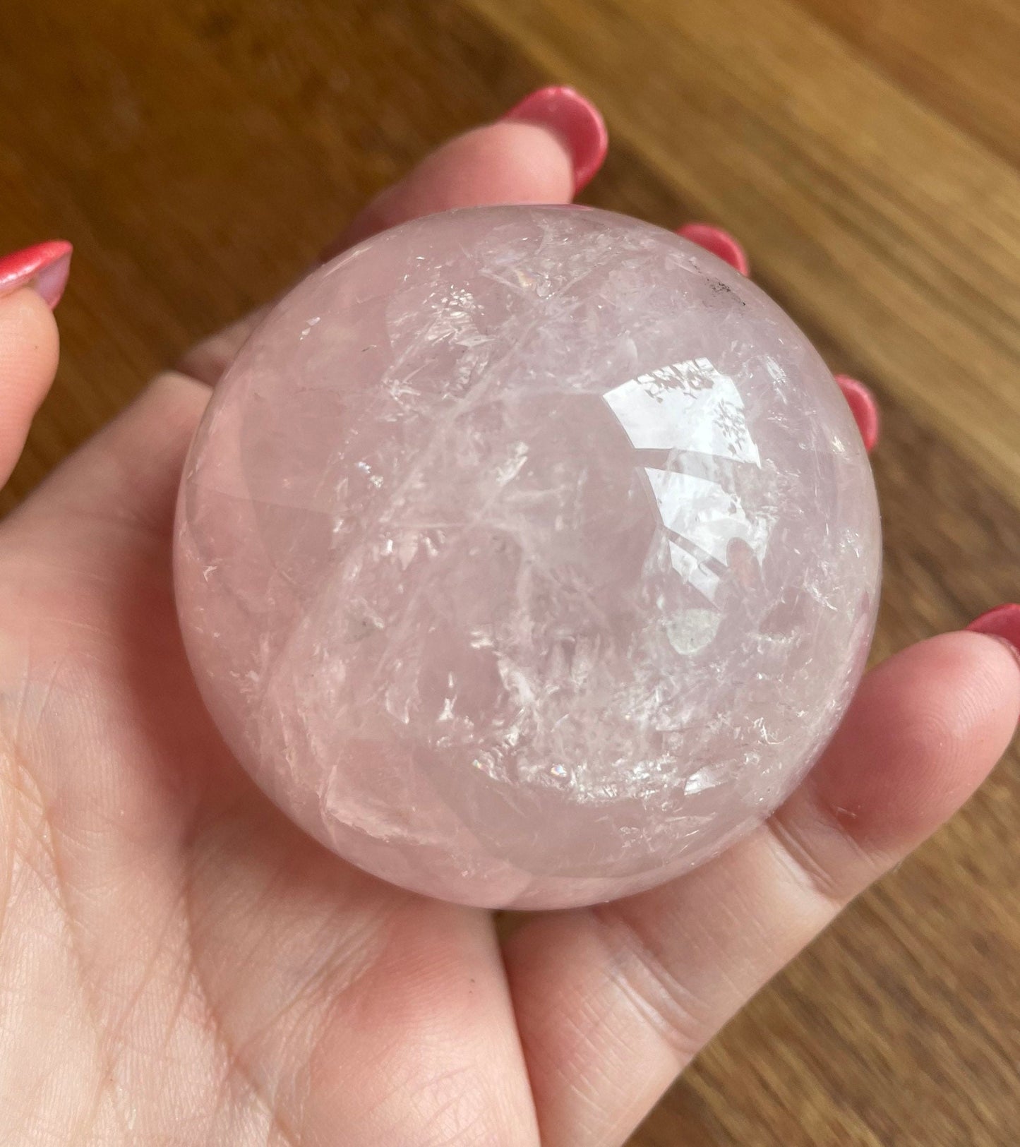 Rose quartz sphere