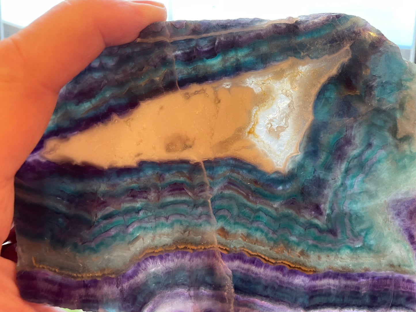 Rainbow fluorite slice - was £41, now £33