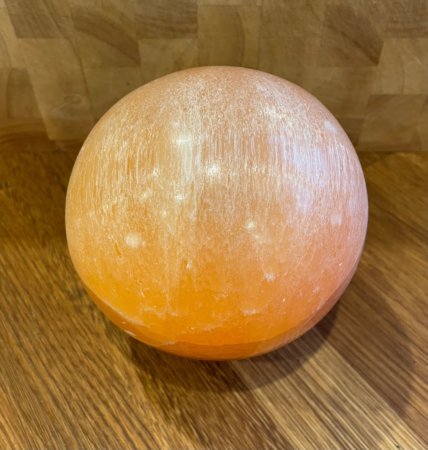 Red selenite sphere