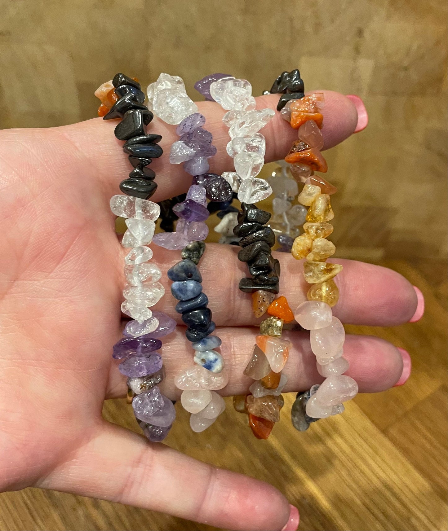 Chakra mix chip bracelet