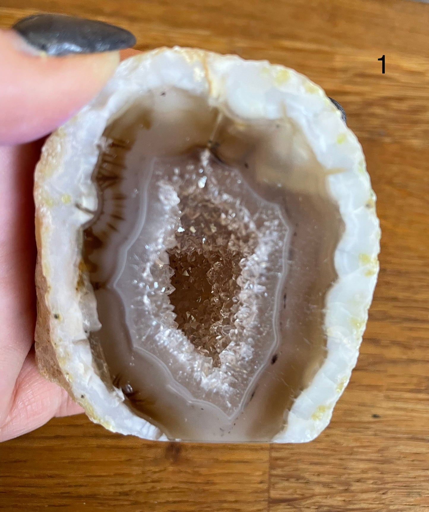 Natural agate geode