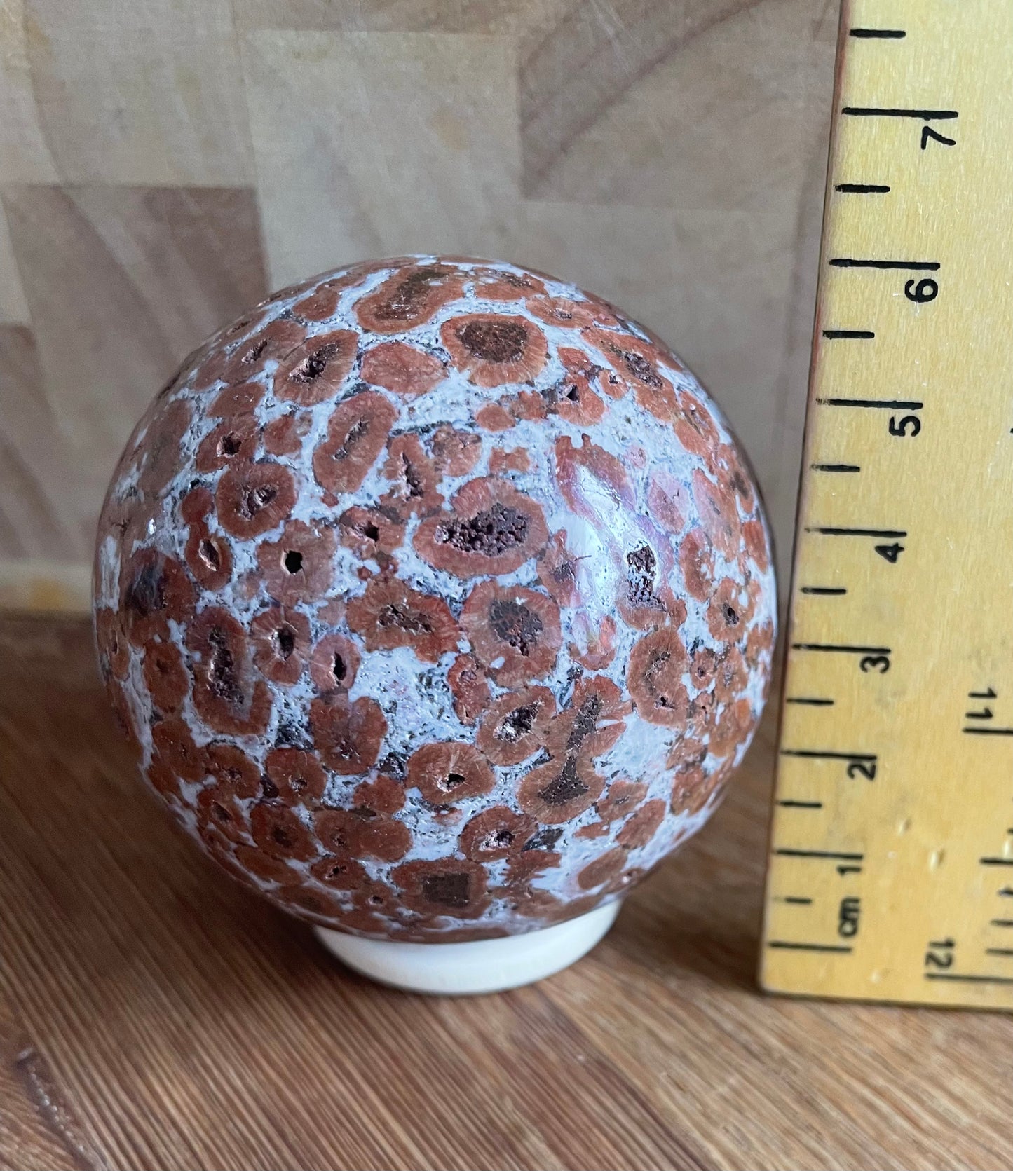 Spotted agate sphere, 6cm - was £39, now £32