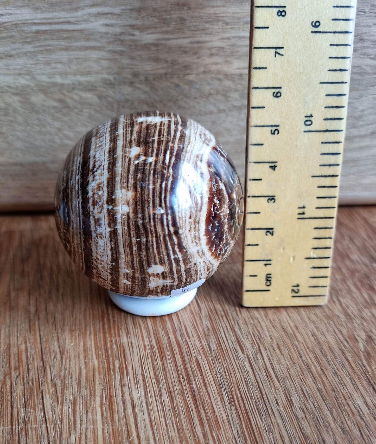 Chocolate calcite / aragonite sphere 5.58cm - was £29.50, now £21