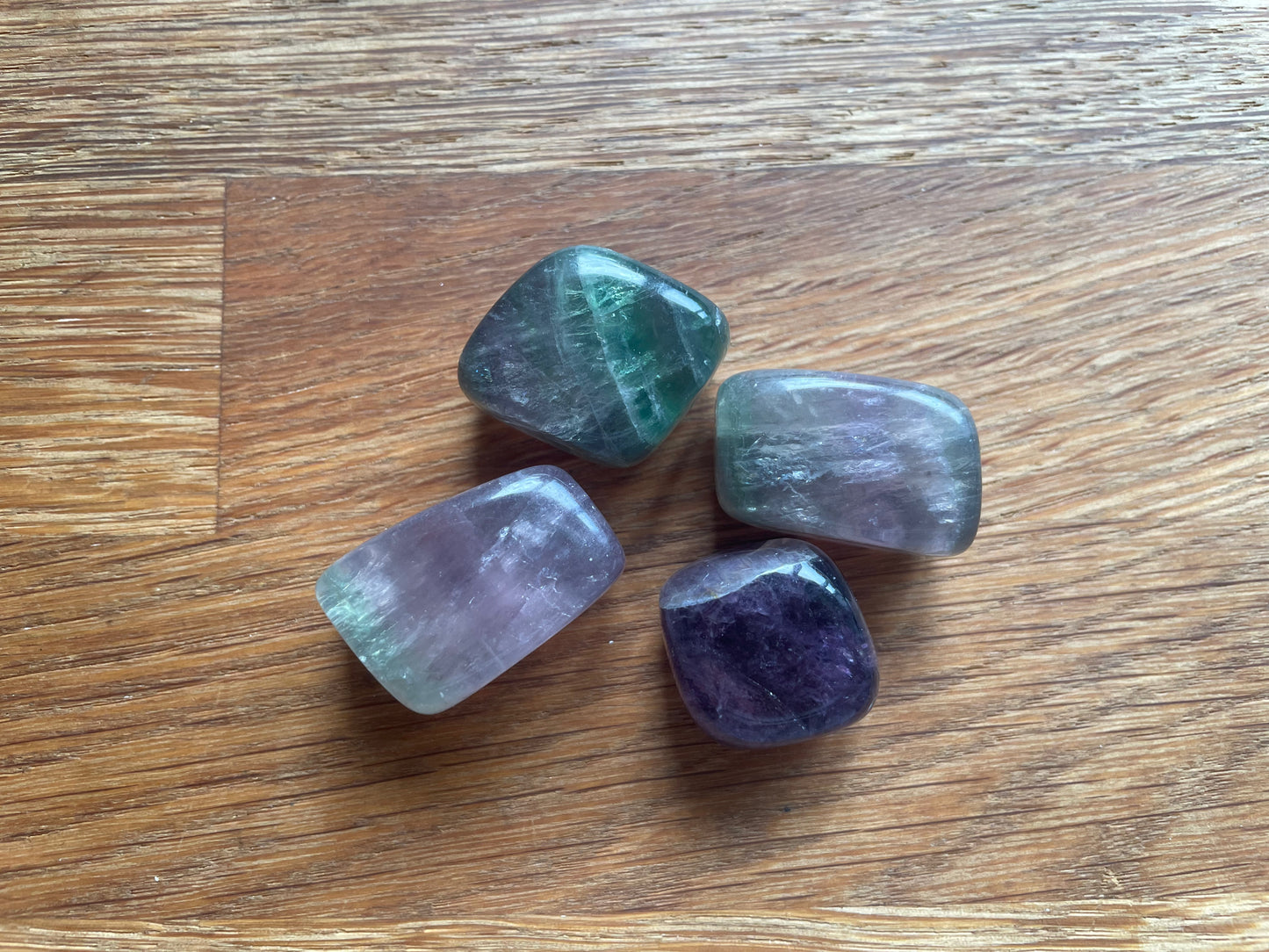 Fluorite tumble stone