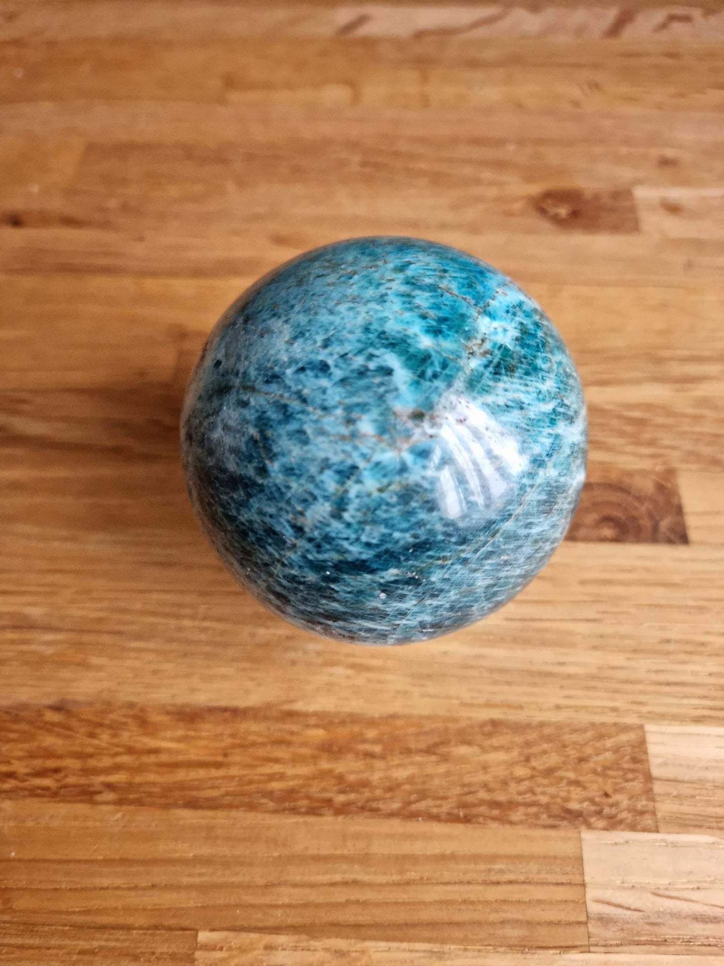 Apatite sphere, 6.3cm