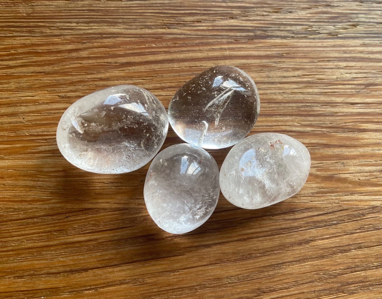 Clear quartz tumble stone