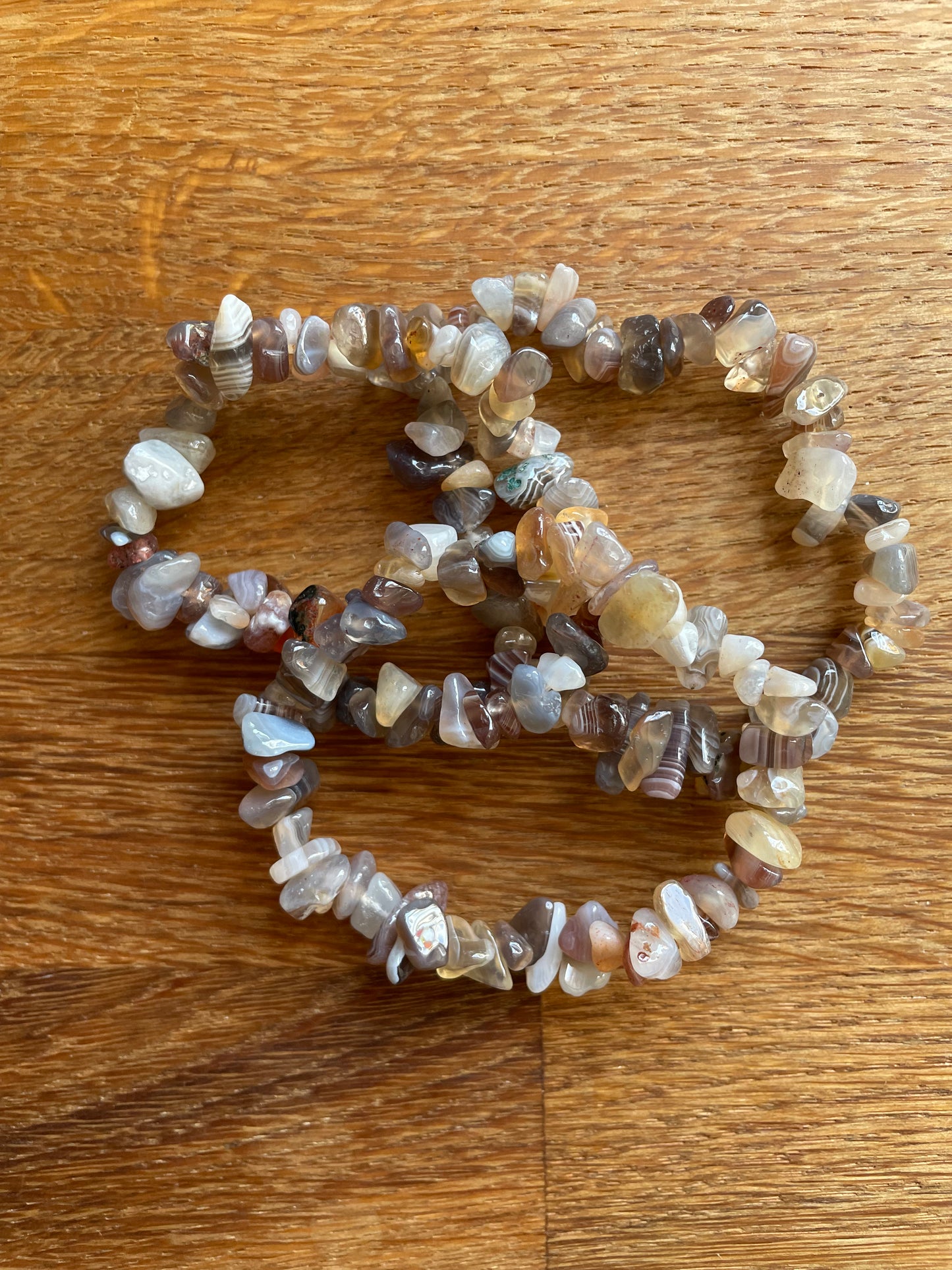 Botswana agate chip bracelet