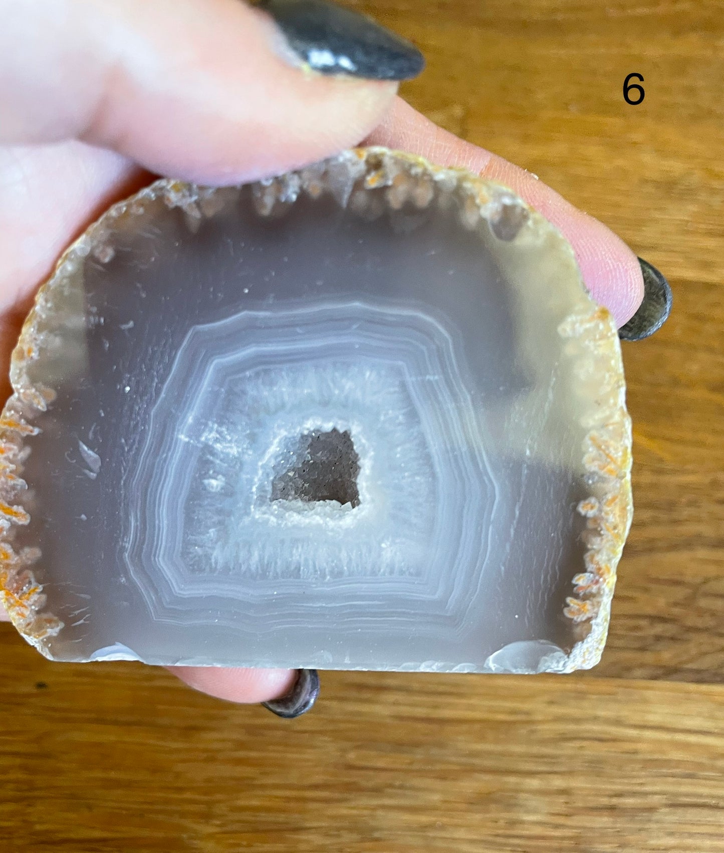 Natural agate geode