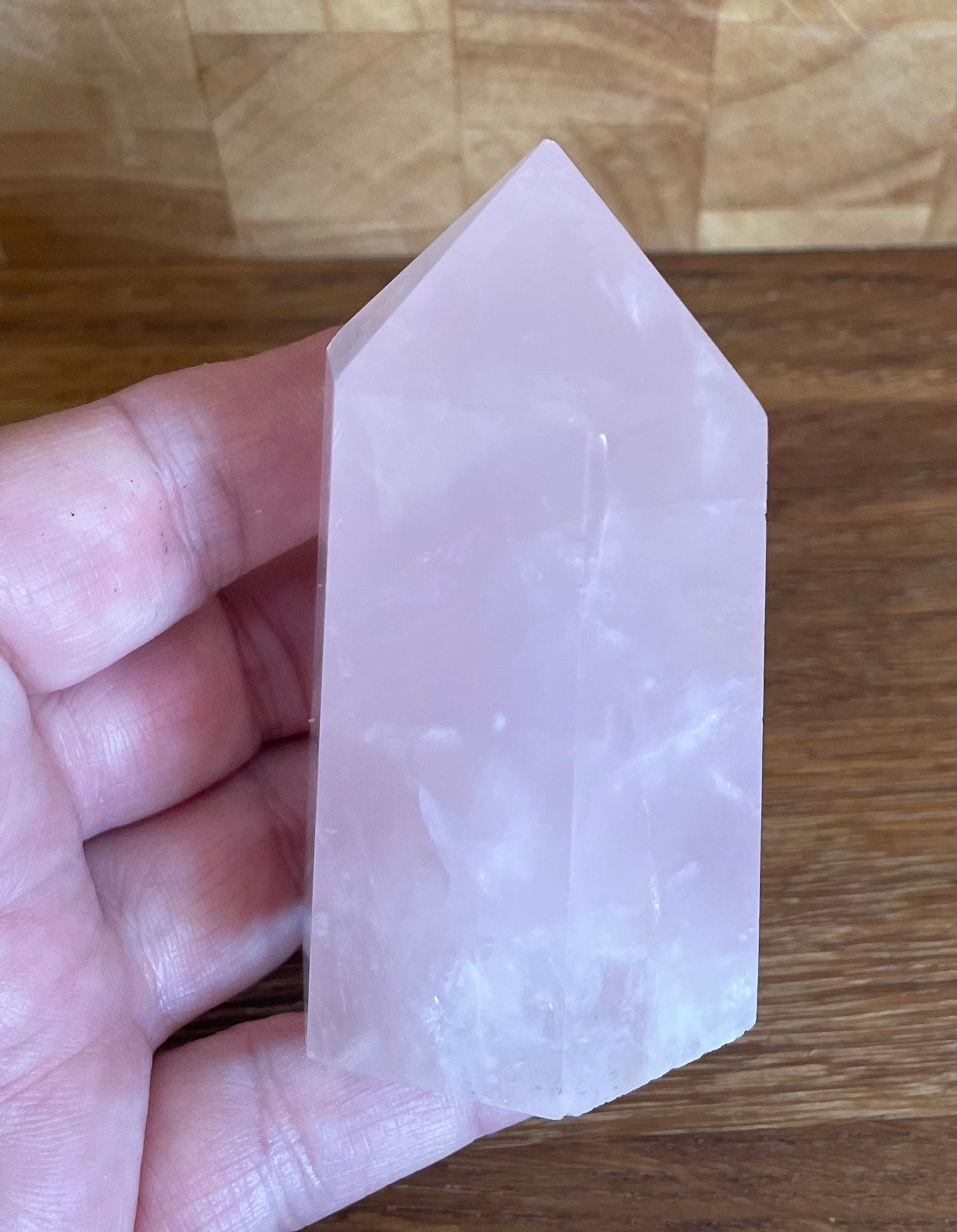 Rose quartz point