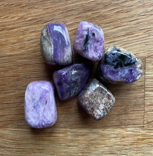 Charoite tumble stone