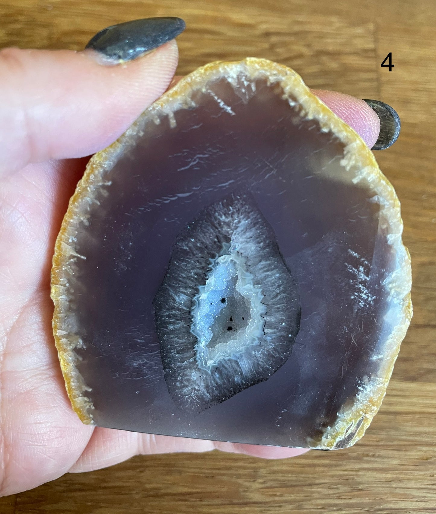 Natural agate geode