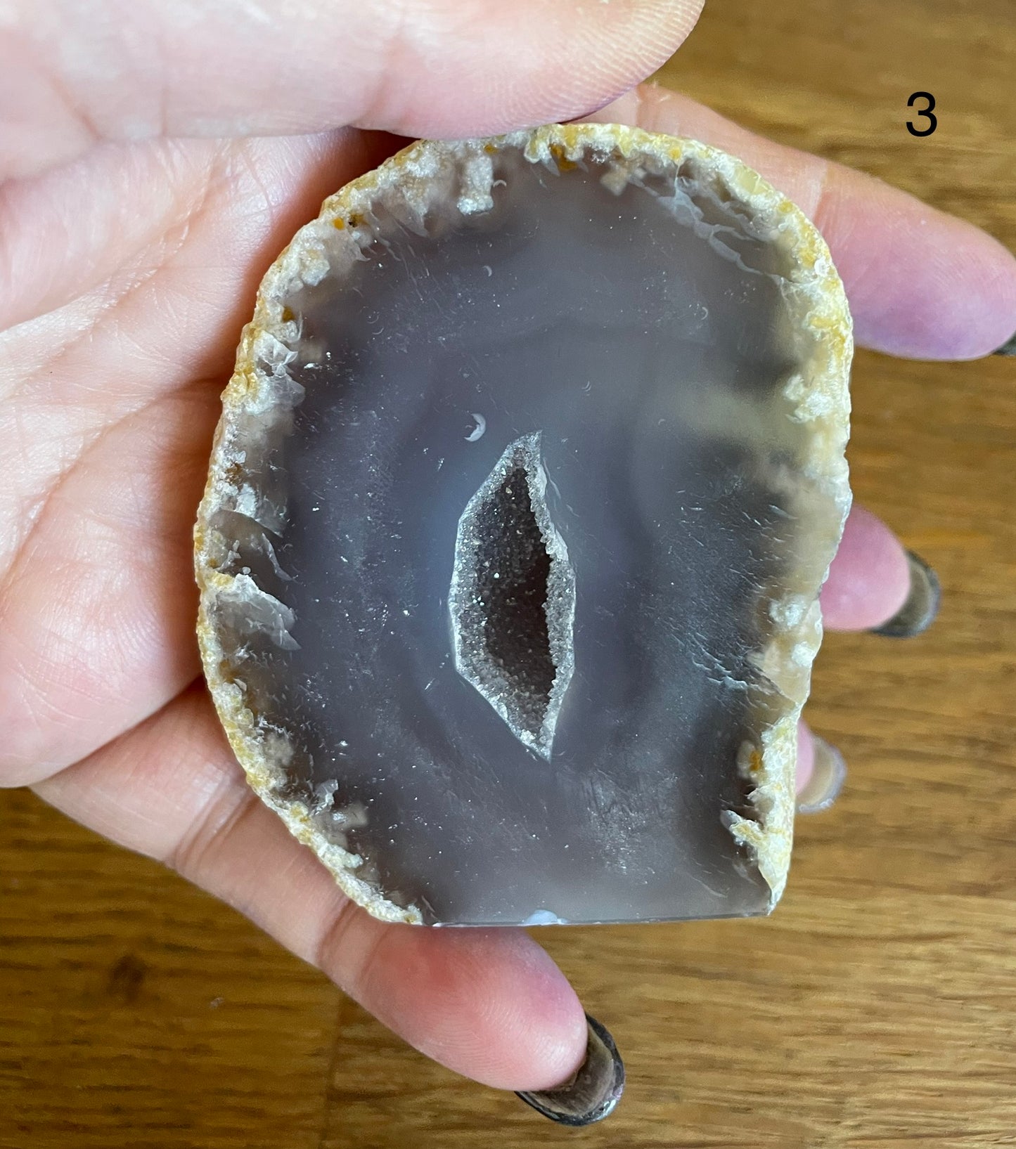 Natural agate geode