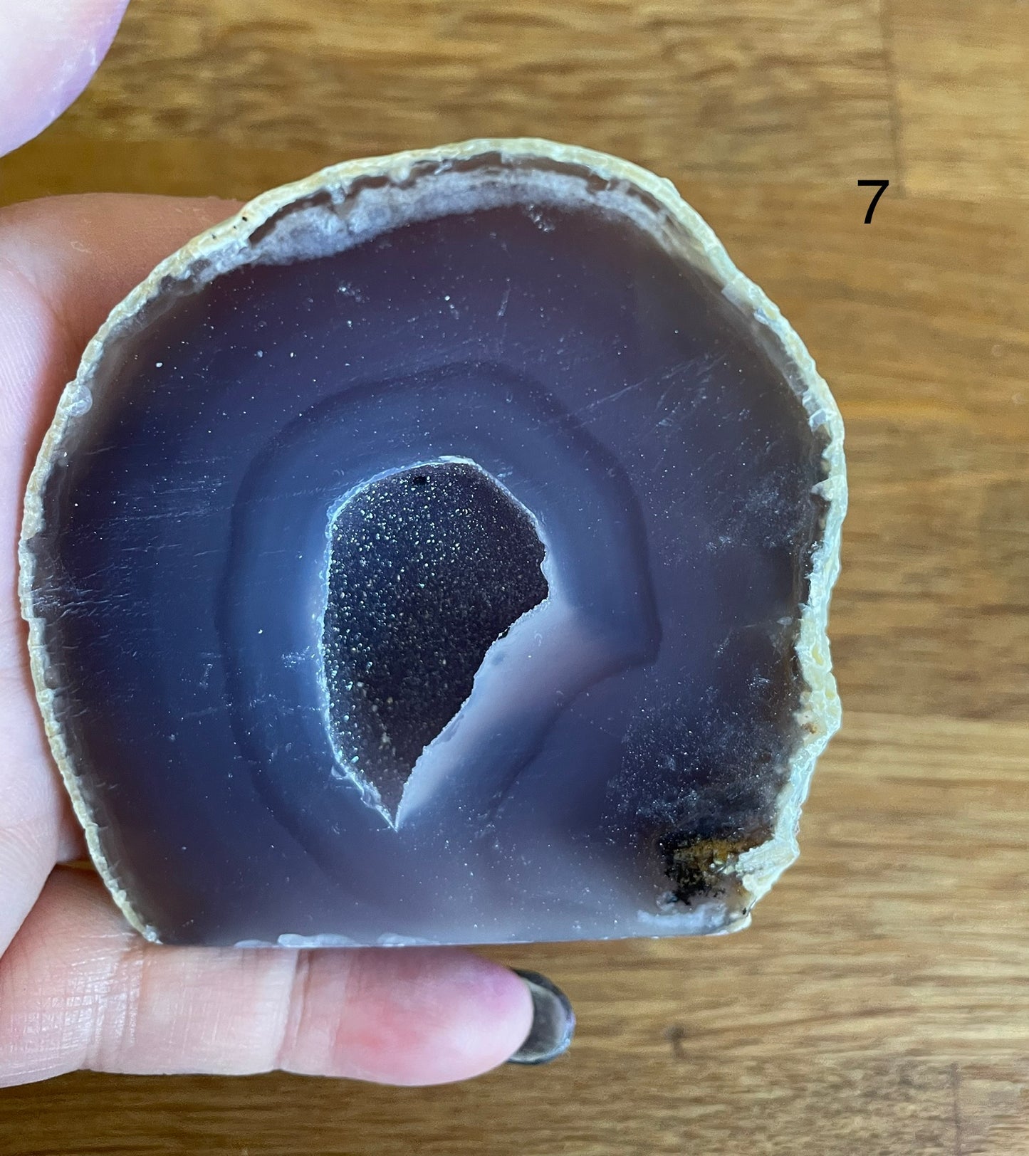 Natural agate geode