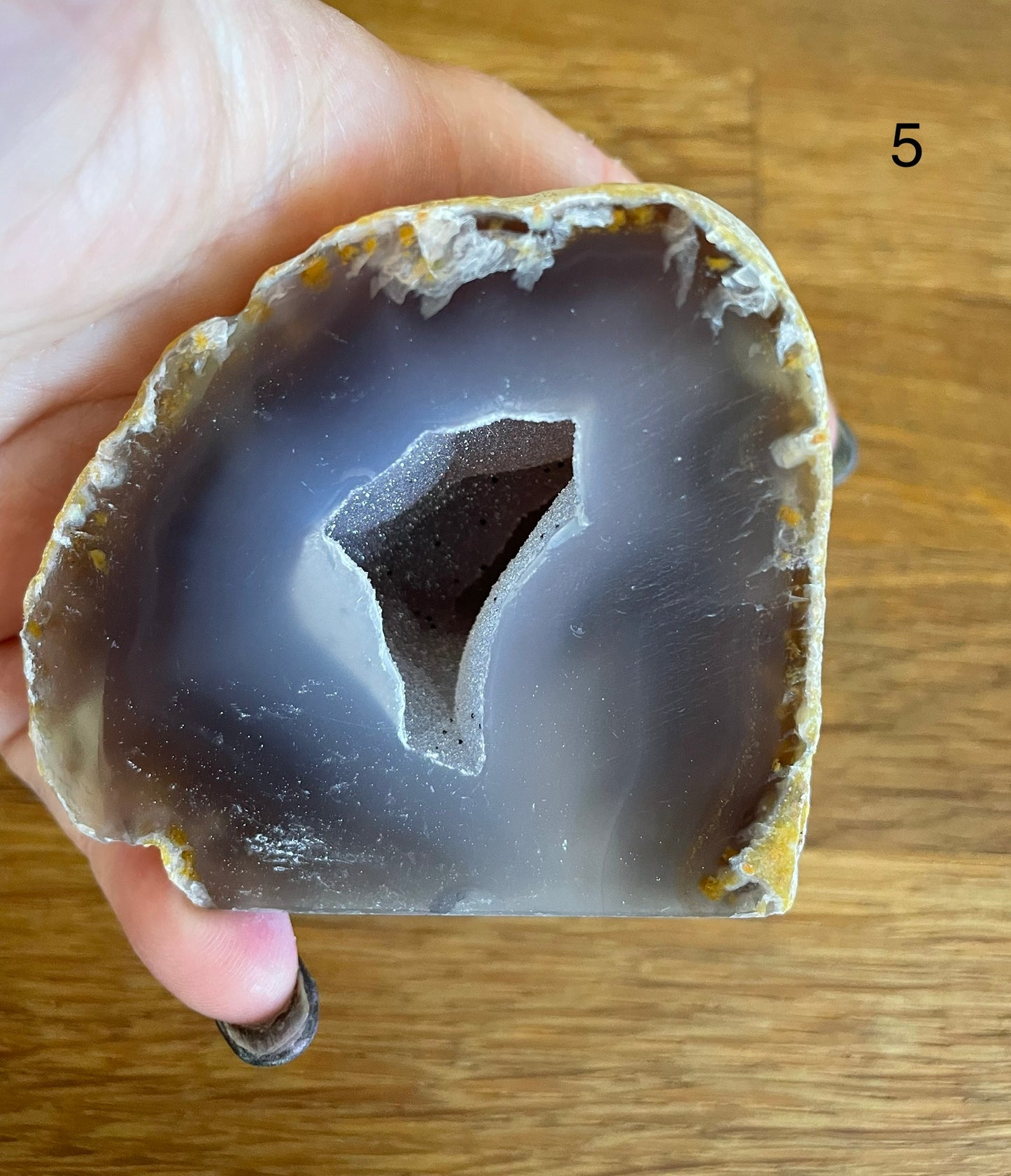 Natural agate geode