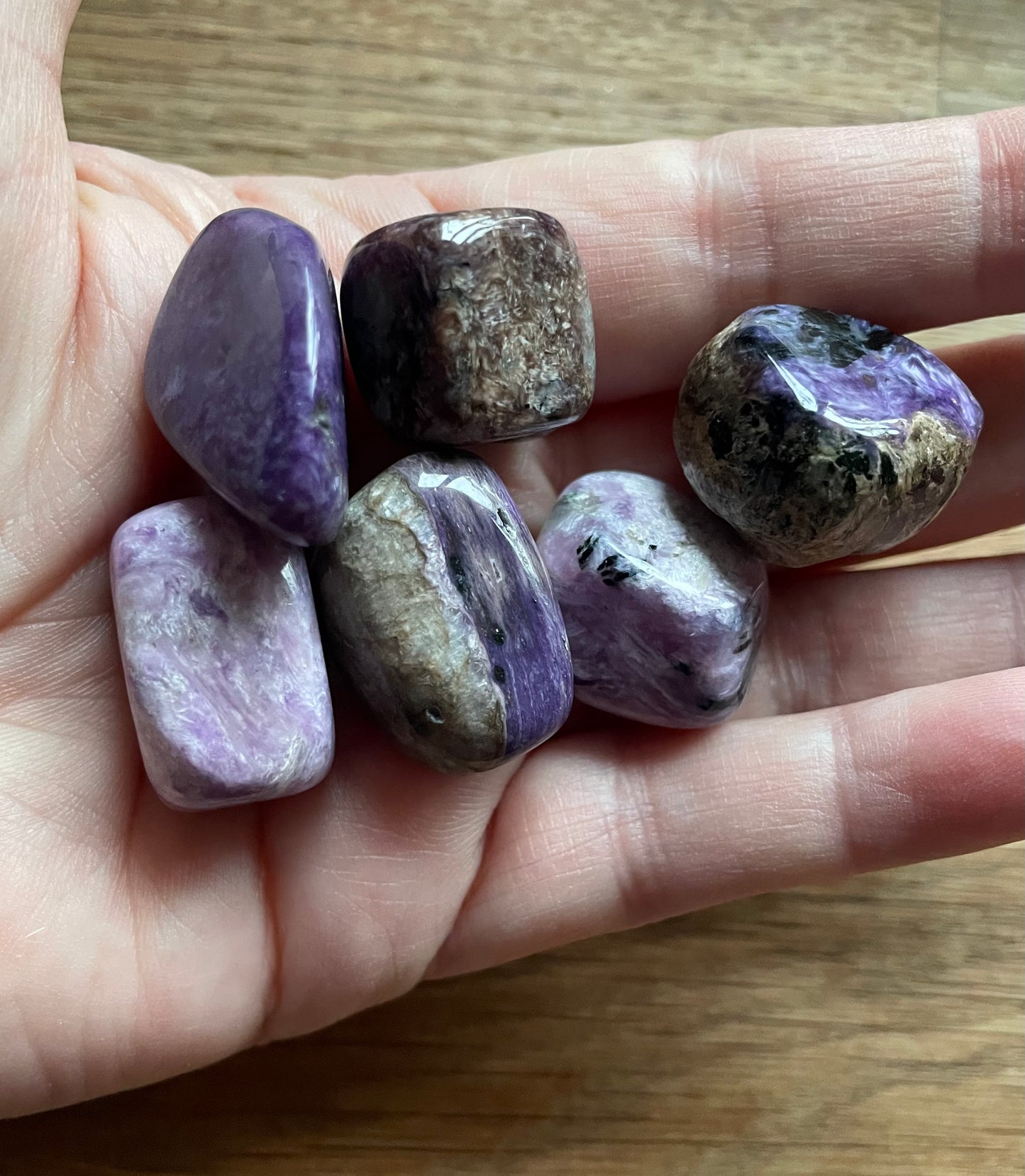 Charoite tumble stone