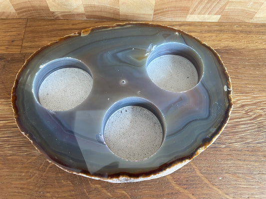 Agate slice tea light holder - was £19.30, now £15