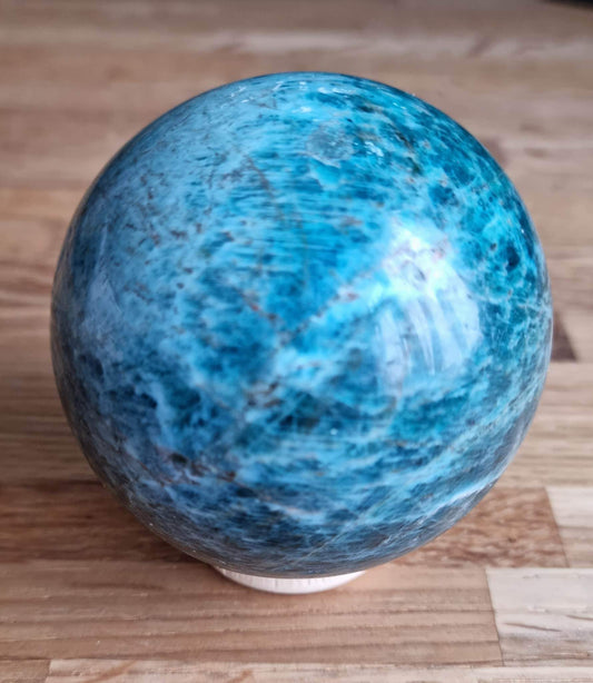 Apatite sphere, 6.3cm