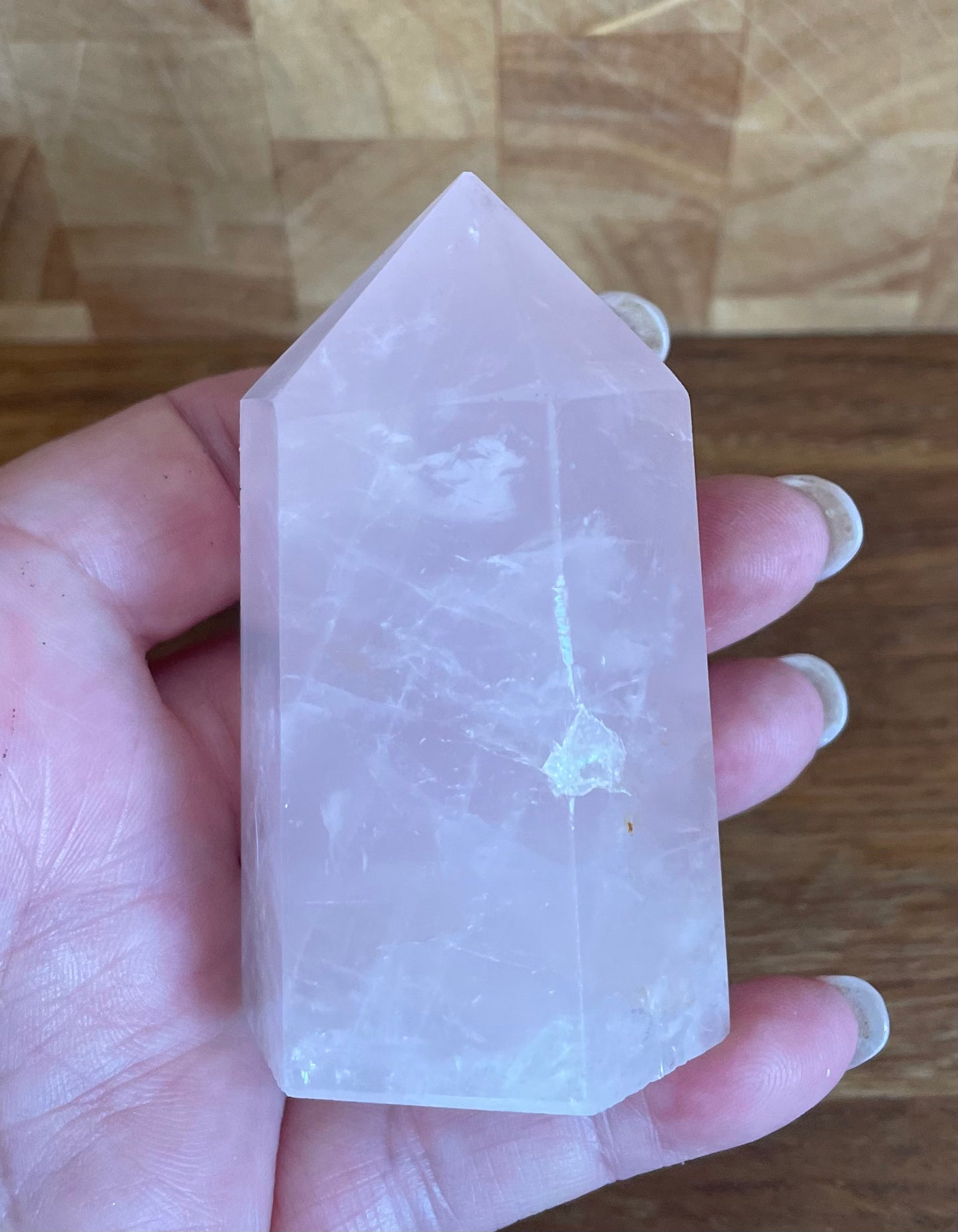 Rose quartz point