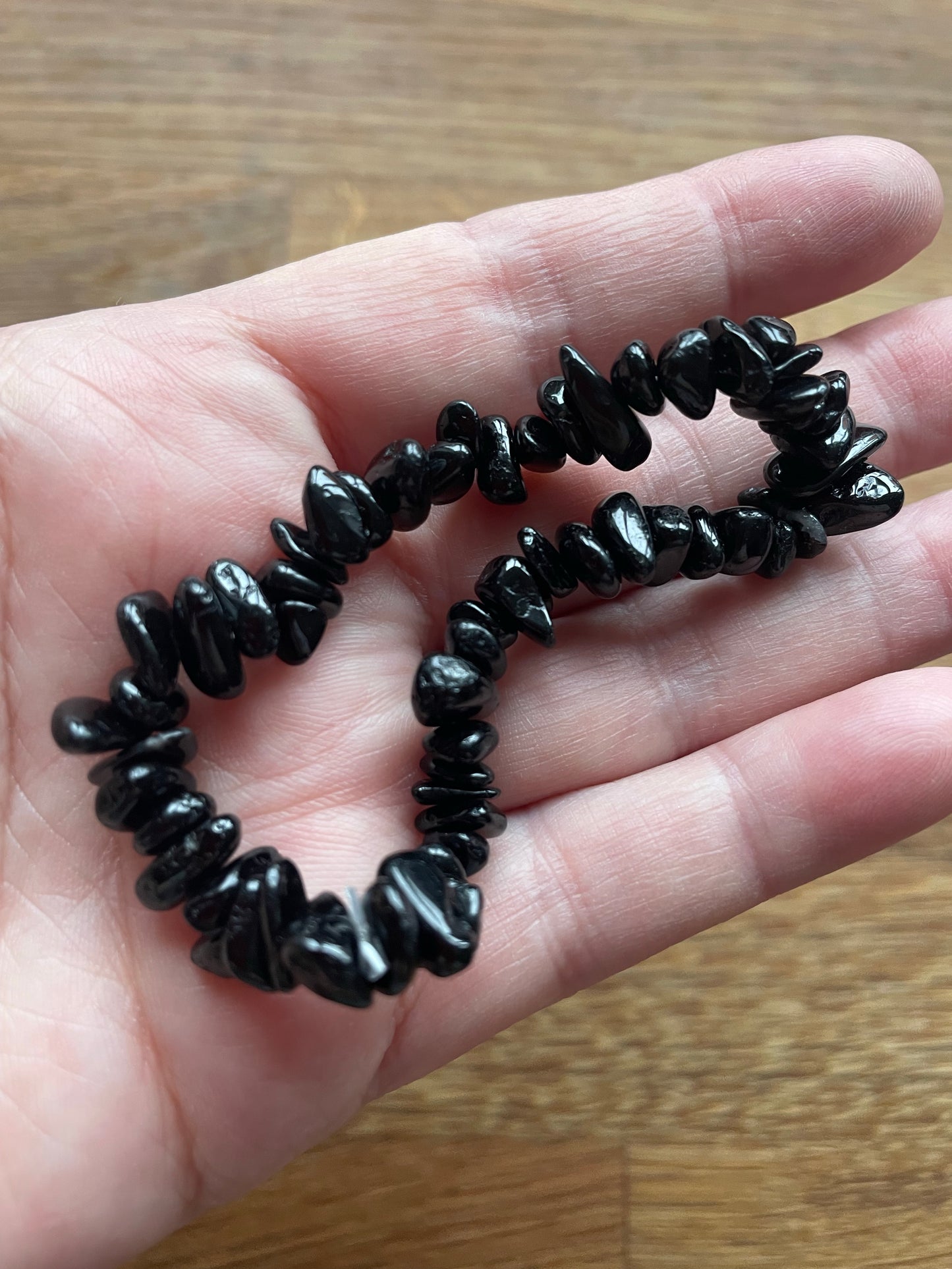 Black tourmaline chip bracelet