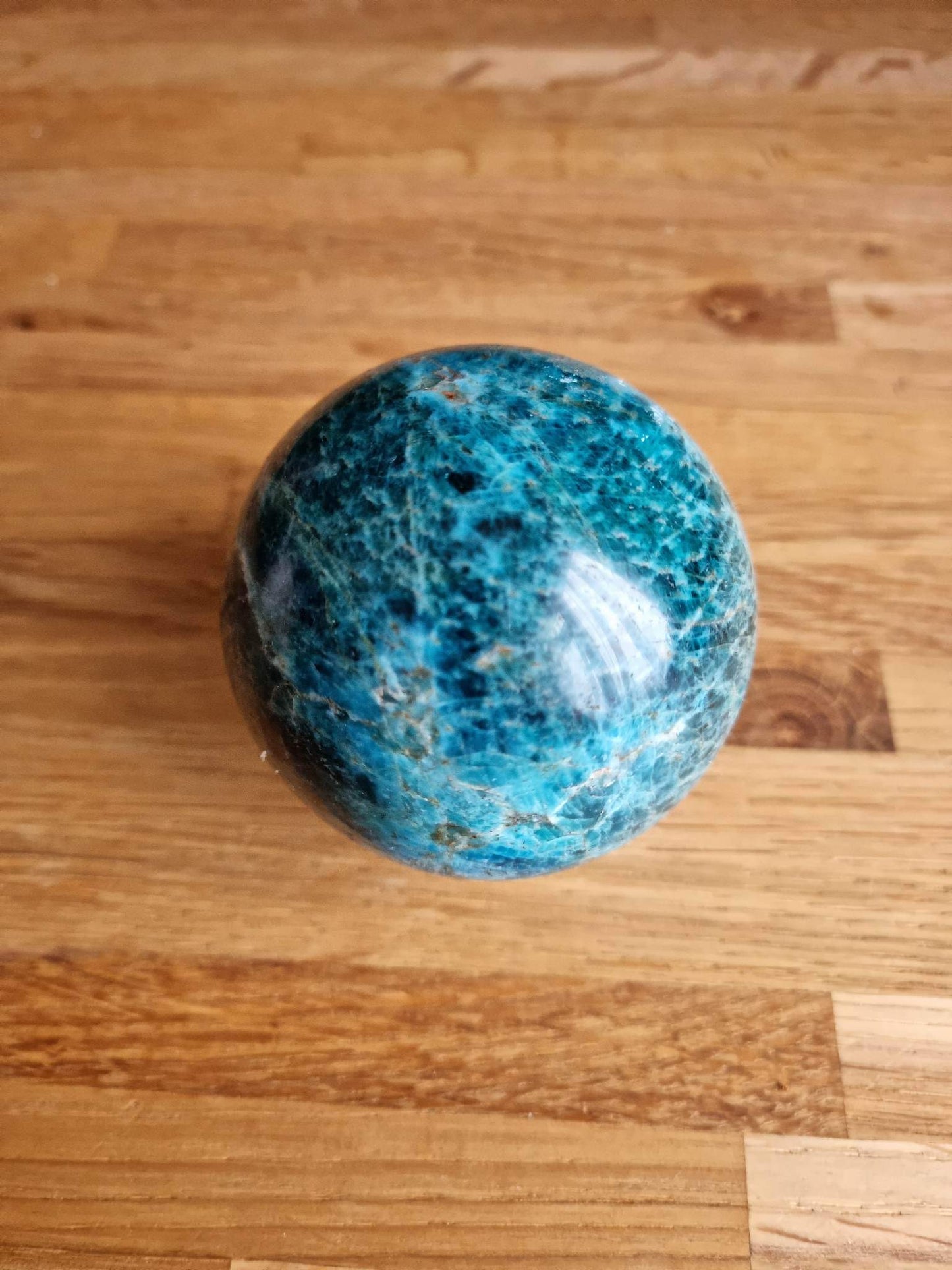 Apatite sphere, 6.3cm