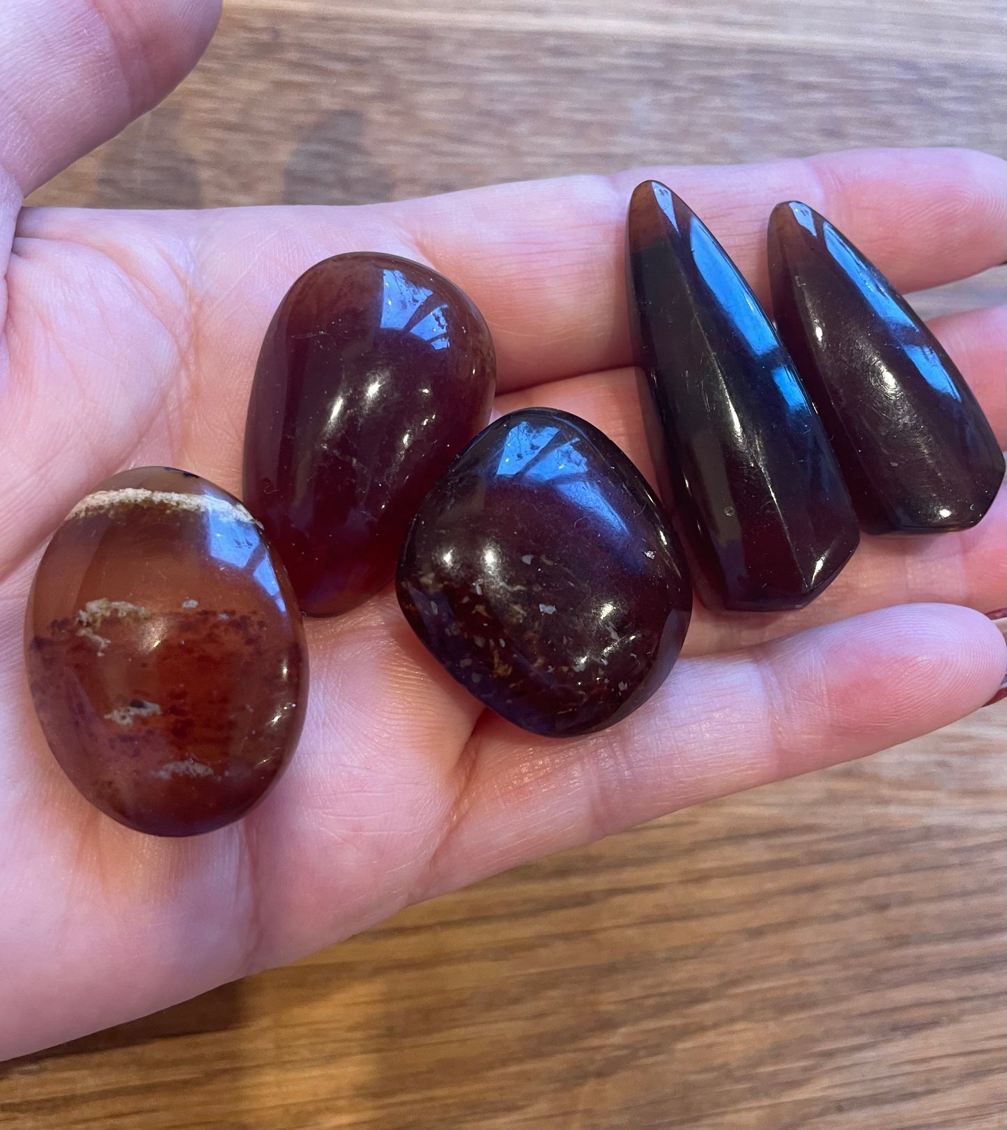 Amber cabochon