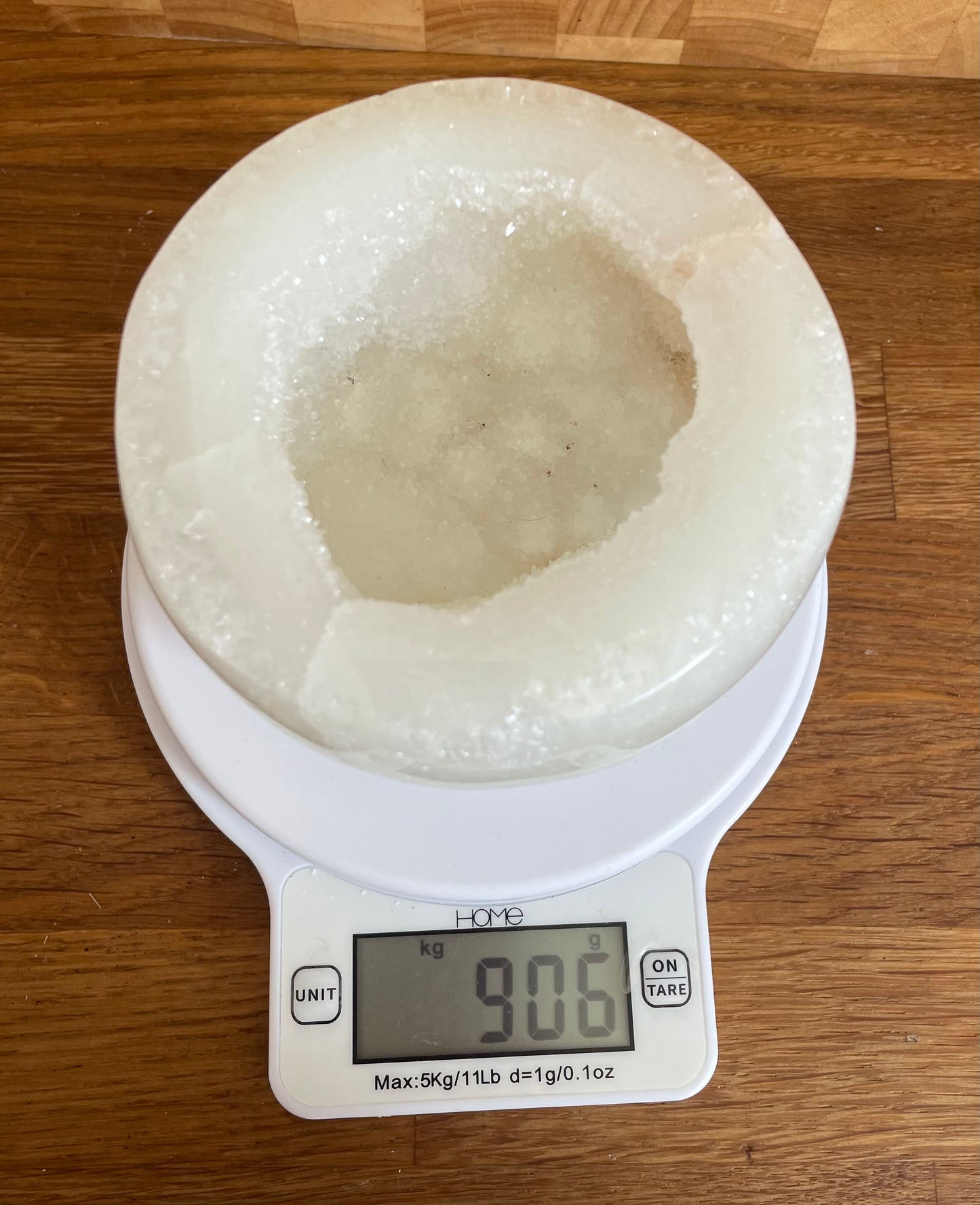 Quartz geode bowl, 906g