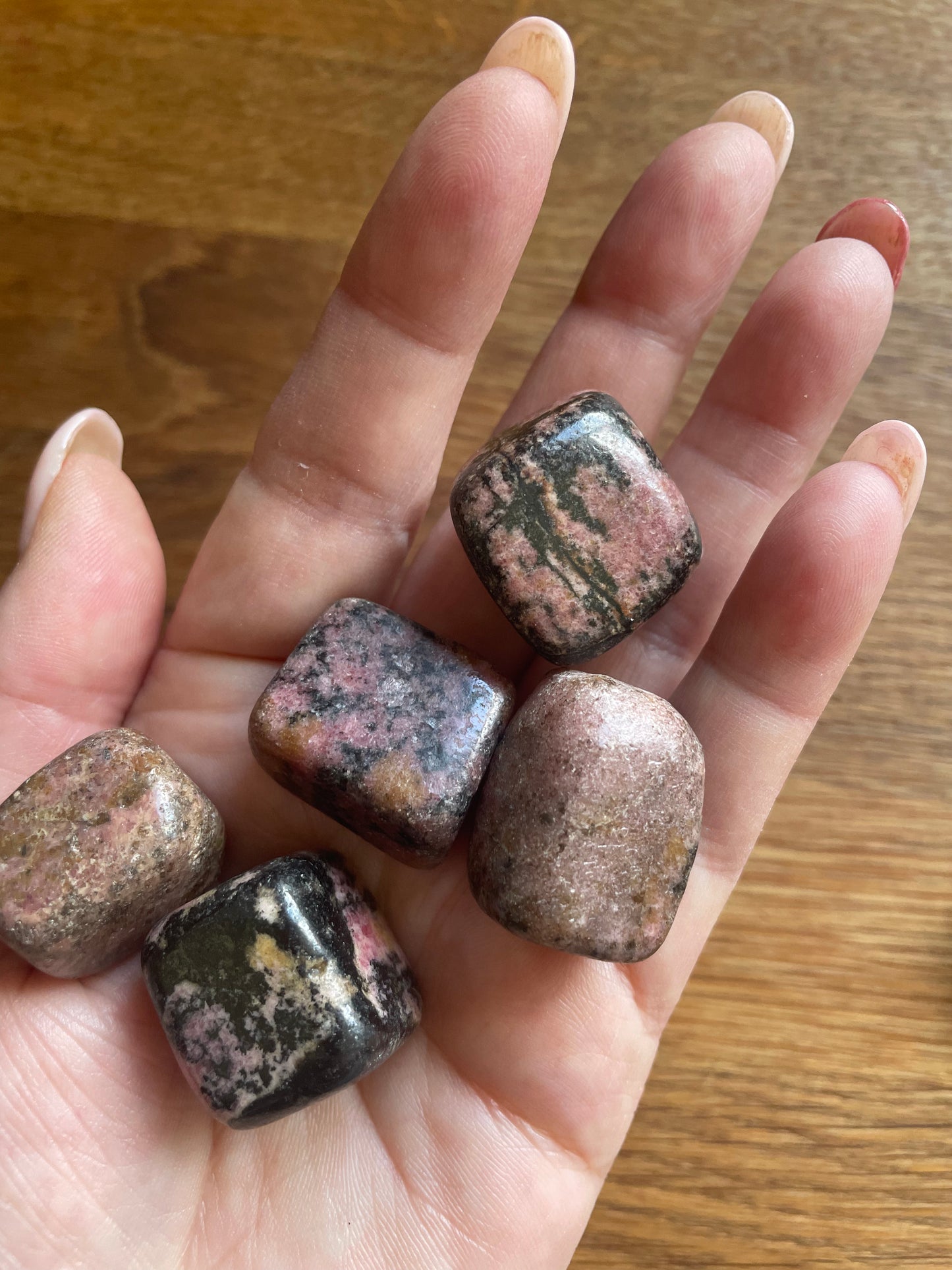 Rhodonite tumble stone