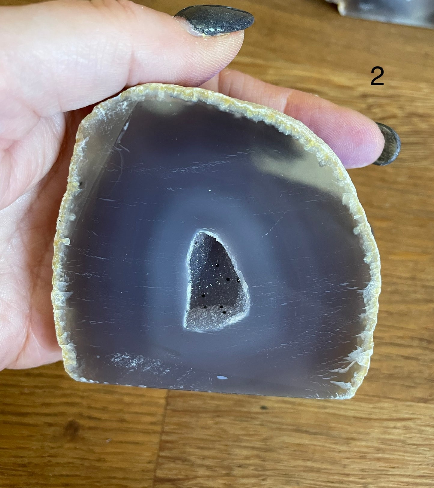 Natural agate geode