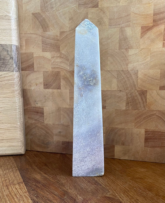 Pink amethyst obelisk